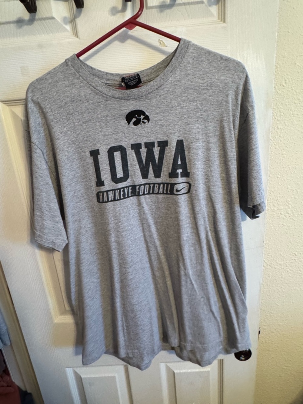 Nike Gray Iowa Hawkeye Football Short Sleeve Tee